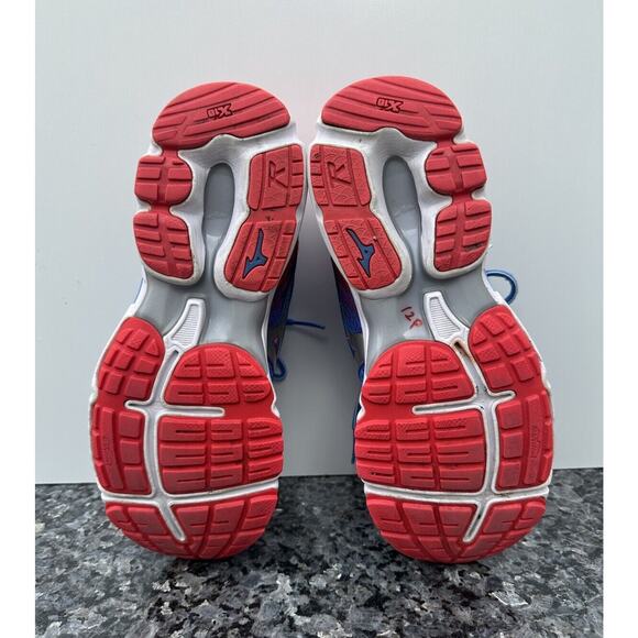 Mizuno Wave Rider 19 Blue Red Running Shoes Women’s Size 10 - Picture 6 of 9